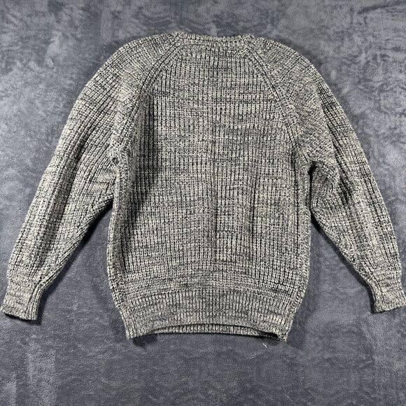 VTG 90s Fisherman Chunky Knit Crewneck Sweater Men’s L Knights Round Table Beige - Picture 12 of 12